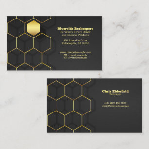 Klassieke Black en Gold Honeycomb Visitekaartje