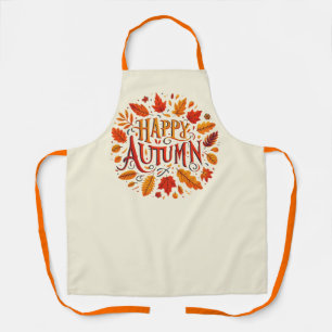 klassieke bladeren & Happy Autumn Schort