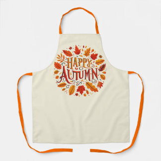 klassieke bladeren & Happy Autumn Schort