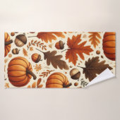 klassieke bladeren/pompoenen/eikels Herfst Badhanddoek (Badhanddoek)