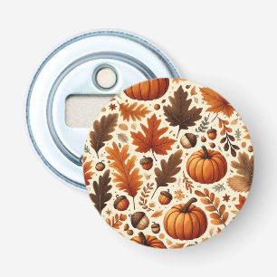 klassieke bladeren/pompoenen/eikels Herfst Button Flesopener