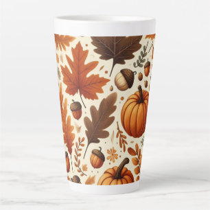 klassieke bladeren/pompoenen/eikels Herfst  Latte Mok