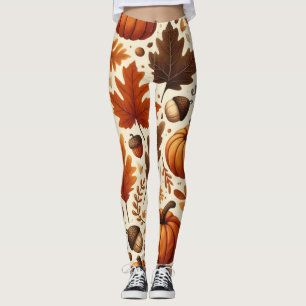 klassieke bladeren/pompoenen/eikels Herfst Leggings