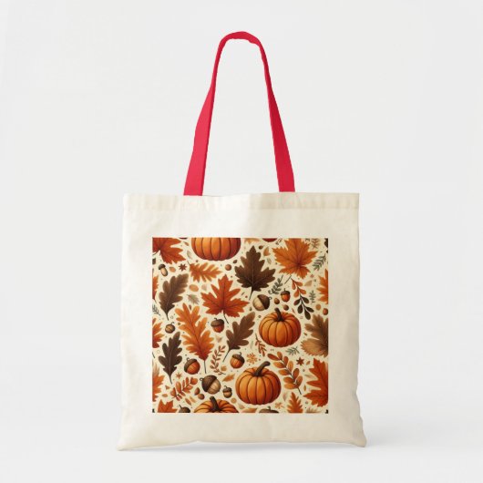 klassieke bladeren/pompoenen/eikels Herfst Tote Bag (Voorkant)