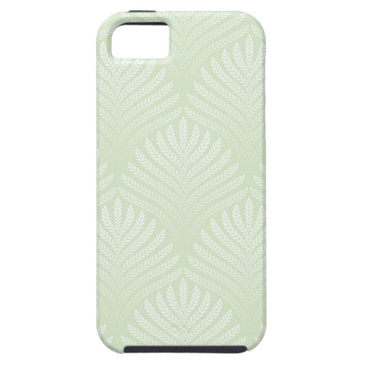 Klassieke bladpatroon in wit en groen Case-Mate iPhone case (Achterkant)