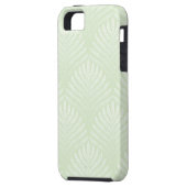 Klassieke bladpatroon in wit en groen Case-Mate iPhone case (Achterkant Links)