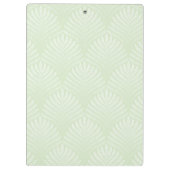 Klassieke bladpatroon in wit en groen klembord (Achterkant)
