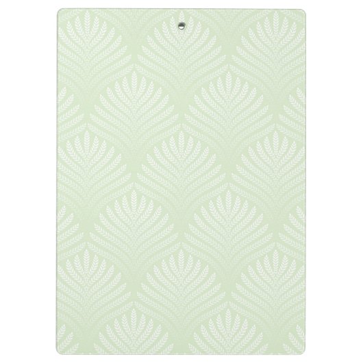 Klassieke bladpatroon in wit en groen klembord (Achterkant)