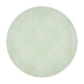 Klassieke bladpatroon in wit en groen snijplank (Voorkant)