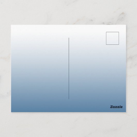 Klassieke blauw-witte bridale doucheuitnodiging briefkaart (Achterkant)