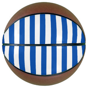 Klassieke Blauw & Witte Stripes Basketbal