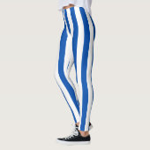  Klassieke Blauw & Witte Stripes Leggings (Links)