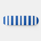 Klassieke Blauw & Witte Stripes Skateboard (Horizontaal)