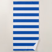  Klassieke Blauw & Witte Stripes Strandlaken (Voorkant)