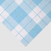 Klassieke blauw witte tartan plaid tissuepapier (Detail)