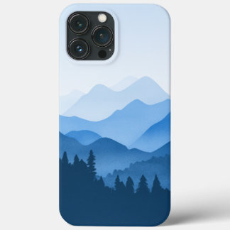 Klassieke blauwe bergen iPhone 13 pro max hoesje
