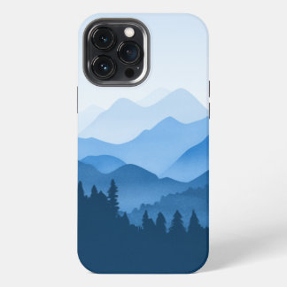 Klassieke Blauwe Bergen iPhone 13 Pro Max Hoesje