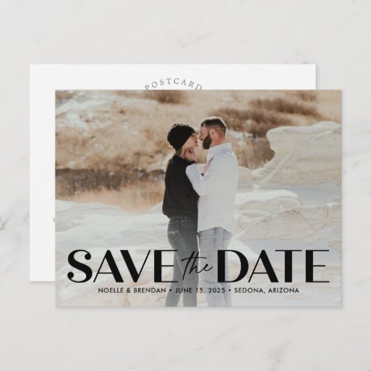 Klassieke blauwe bewerkbare kleur slaat het Briefk Briefkaart (Voorkant / Achterkant)