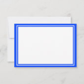 Klassieke blauwe en witte afstudeerhoed bedankkaart (Achterkant)