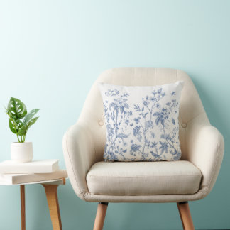 Klassieke Blauwe en Witte Chinoiserie Kussen