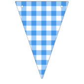 Klassieke Blauwe en Witte Gingham Partij Vlaggetjes (Derde vlag)