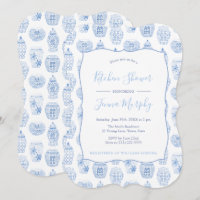 Klassieke Blauwe en Witte Keukenpartij Vrijgezelle