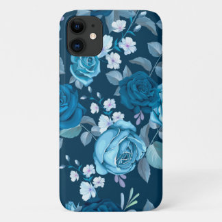 Klassieke Blauwe Floral iPhone 11 Hoesje
