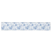 Klassieke blauwe Franse Toile-rozen bloemtafel run Lange Tafelloper (Horizontaal)