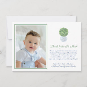 Klassieke Blauwe Jager Groene Griekse Sleutel Fami Bedankkaart