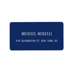 Klassieke Blauwe Kleur Elegante Serif Lettertype M Etiket