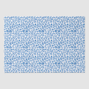 Klassieke blauwe luipaard print tissuepapier