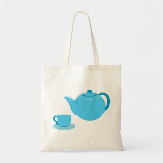 Klassieke blauwe theepot tote bag (Voorkant)