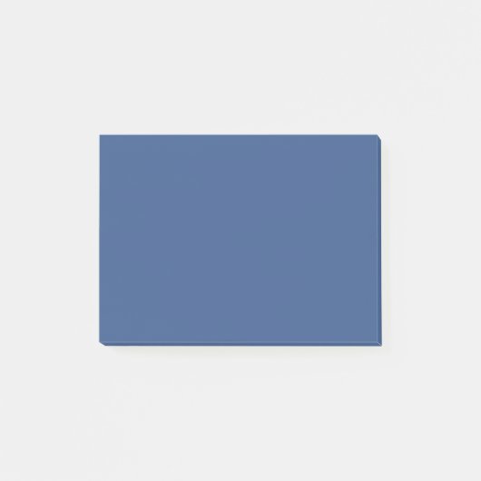 Klassieke blauwe vlakke, vaste kleur post-it® notes (Voorkant)