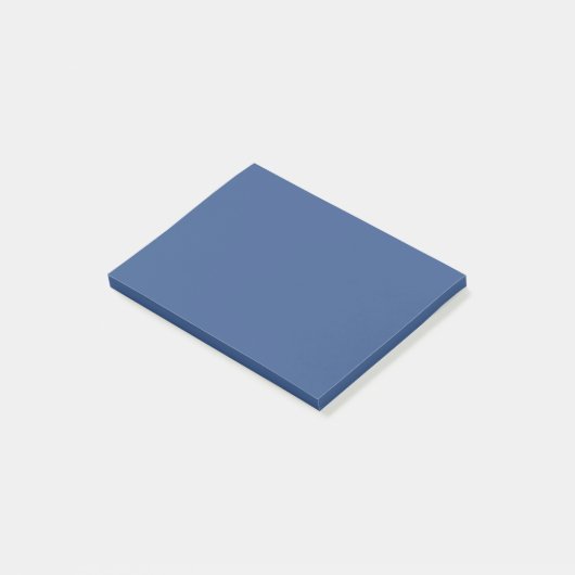 Klassieke blauwe vlakke, vaste kleur post-it® notes (Schuin)