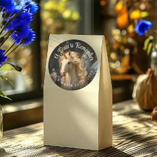 Klassieke Blauwe Vlinder Fairy Eenhoorn Stationery Ronde Sticker