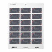 Klassieke blauwe wilde bruiloft RSVP-adreslabel Etiket (Full Sheet)