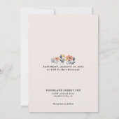 Klassieke Bloemen Bloeiende Bloemen Huwelijksuitno Kaart (Achterkant)