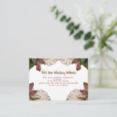 Klassieke Bloemen Wit Bruiloft RSVP Informatiekaartje (Staand voorkant)