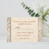 klassieke bloemenbruiloft RSVP kaarten (Staand voorkant)