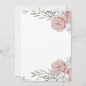 Klassieke bloemeneenvoudige elegante kaart (Achterkant)