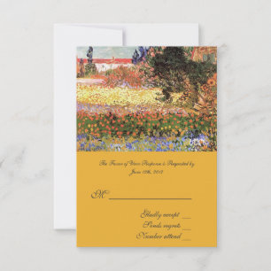 Klassieke bloementuin, RSVP trouwkaart Kaartje