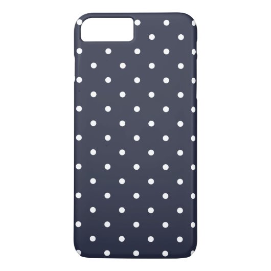 Klassieke Blue 50s Polka Dot iPhone 7 Plus Hoesje (Achterkant)