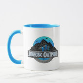 Klassieke Blue Jurassic Outpost Logo Mok (Links)