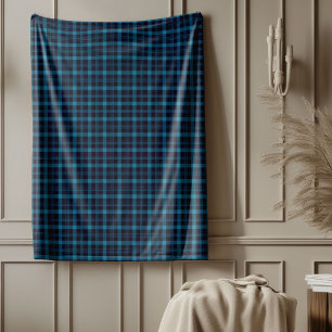 Klassieke Blue Plaid Throw voor dagelijks comfort Fleece Deken