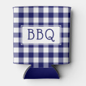 Klassieke Blue White Gingham Pattern BBQ Party Blikjeskoeler (Voorkant)