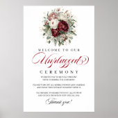 Klassieke Blush Bourgondié Ongestoorde Ceremonie P Poster (Voorkant)