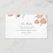 Klassieke Blush Eucalyptus Bruiloft Website Informatiekaartje (Voorkant)