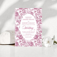 Klassieke Blush Roos Toile Bloemachtige Trouw Uitn