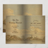 Klassieke boekenbruiloft kaart (Voorkant / Achterkant)