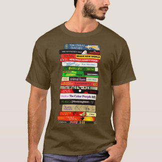 Klassieke boekenstapel t-shirt